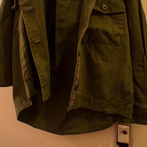 Sebby Green Military Jacket with Sweatshirt Hood - Picture 4 of 7